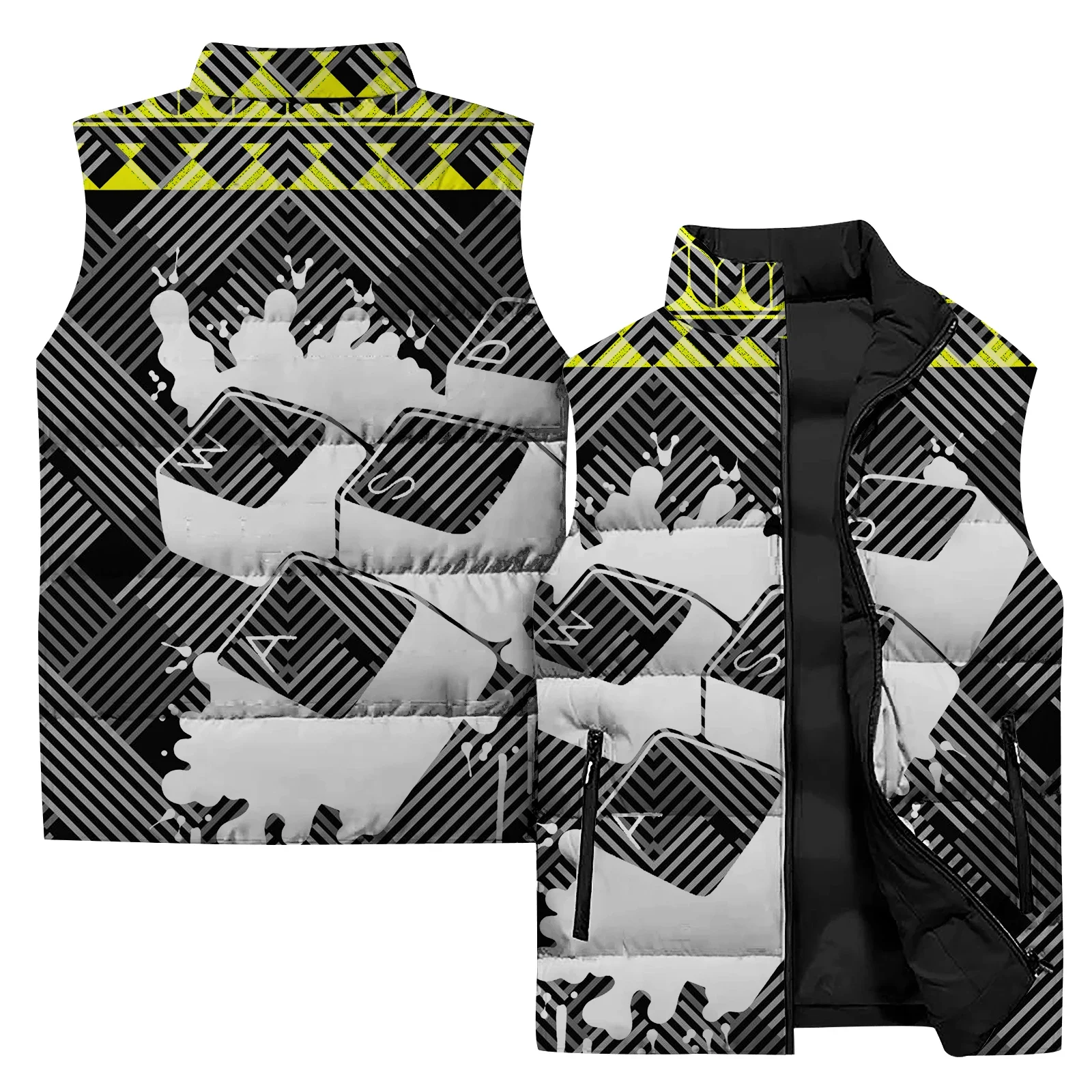 thumbnail image 1 of Chaleco con impresión digital 3D personalizado Chaleco sin mangas para hombre cómodo y cálido Chalecos para hombre modernos y versátiles Ropa para hombre, 1 of 5