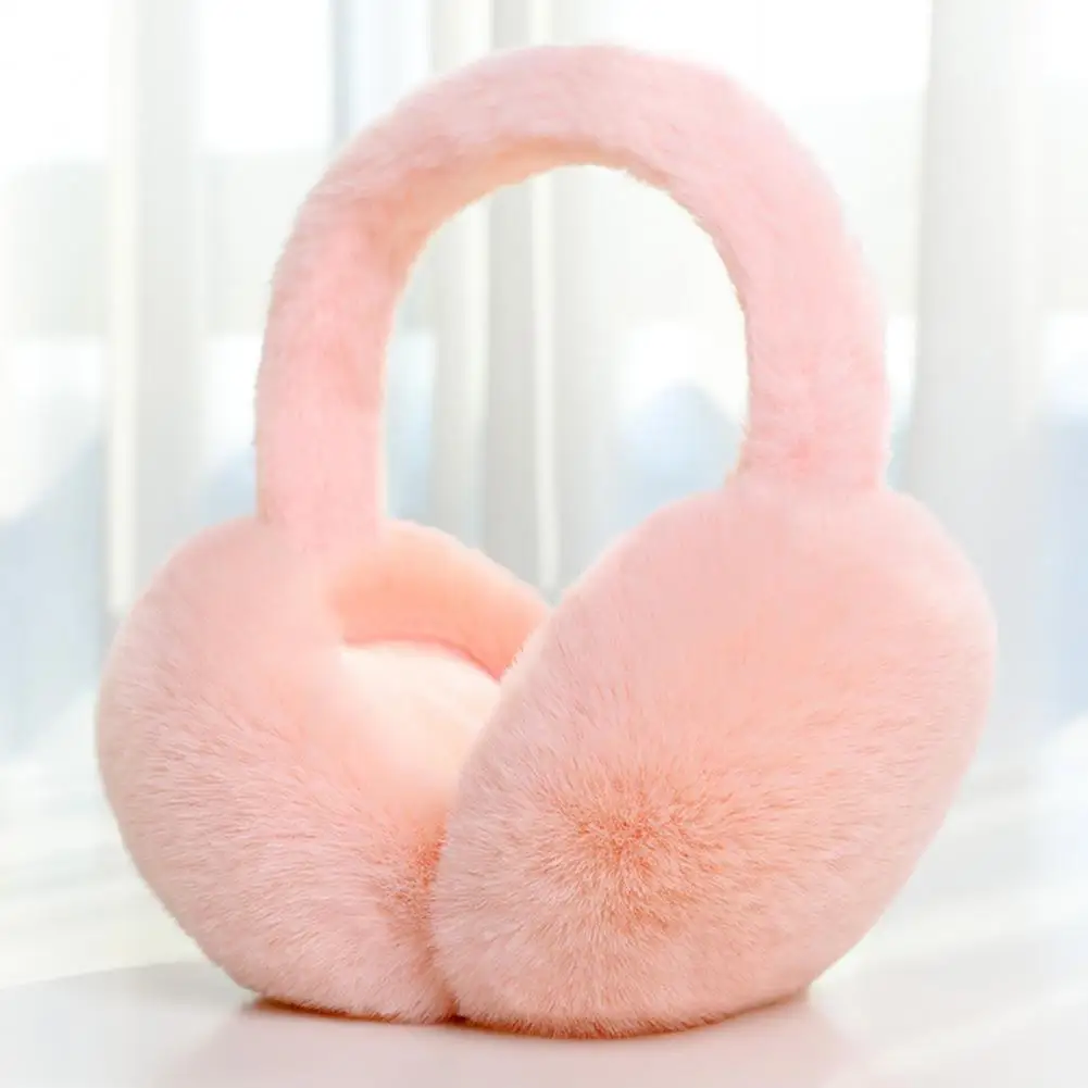 Soft Plush Ear Warmer Winter Faux Fur Earmuffs Outdoor Cold Earmuff Folding Earflap