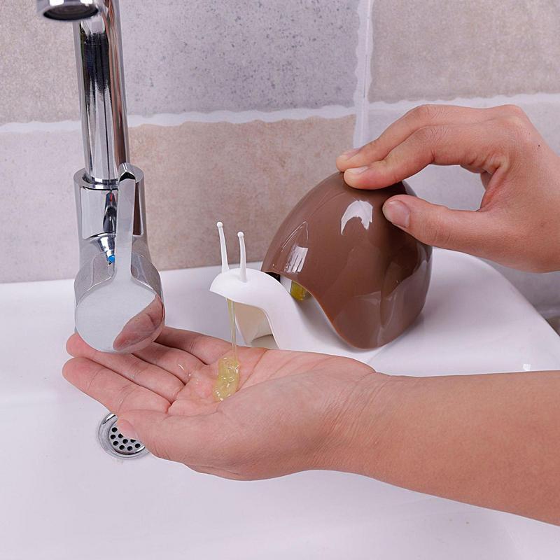 Creative Soap Dispenser Snail Shape Bathroom Empty Bottle Dispenser With Press Pump For Hand Washing Soap Shampoo Shower Lotion