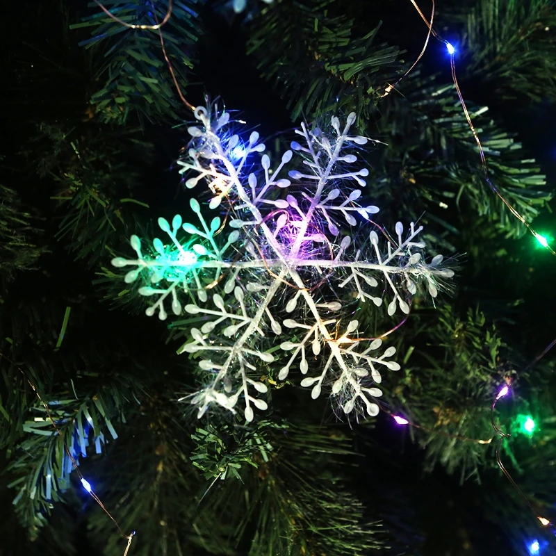 

Y1UB White Snowflake Ornaments Christmas Tree Decoration Wedding Backdrop
