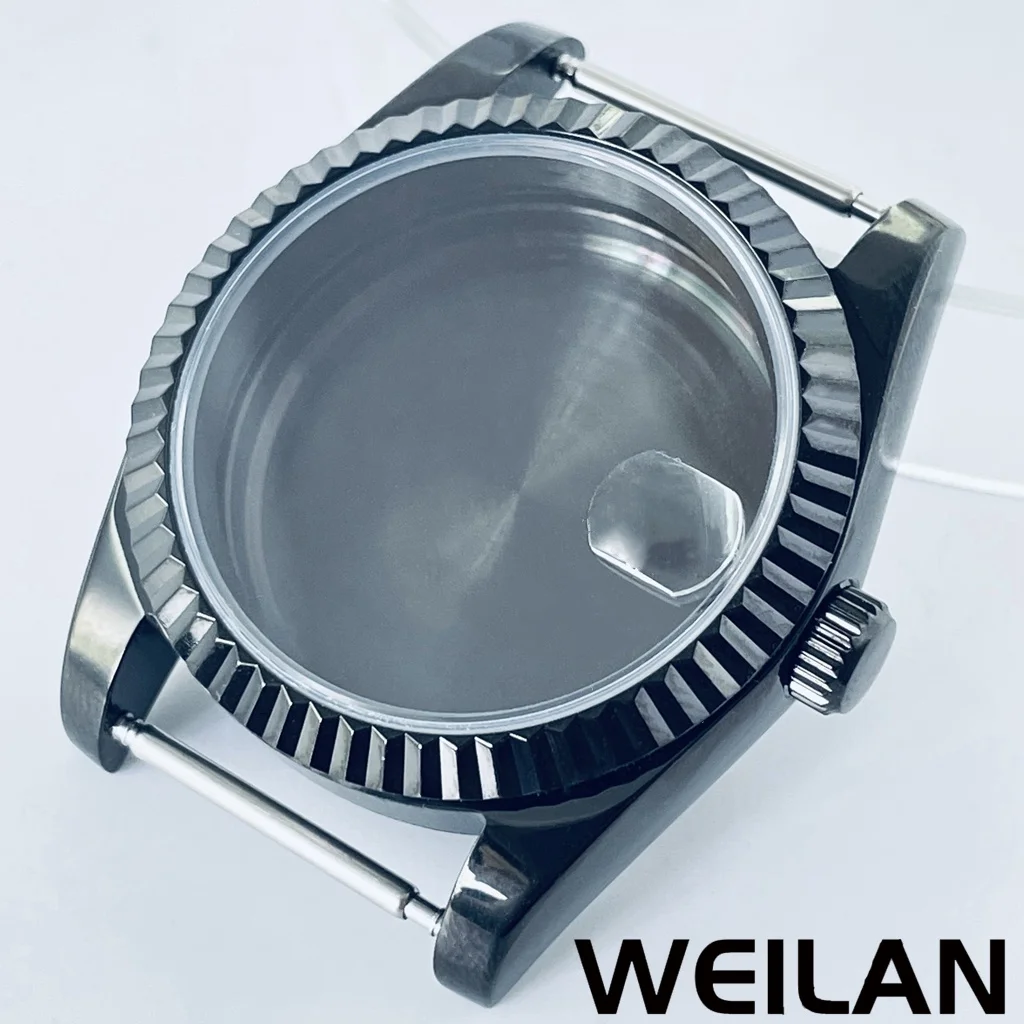 Premium Silver & Gold Waterproof Watch Case with Sapphire Crystal