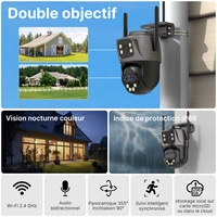 Caméra IP Wifi WONSDAR iCSee pour extérieur, écrans de sécurité, caméra PTZ, enregistrement vidéo 24h/24 et 7j/7, suivi automatique, surveillance résistante aux intempéries 2