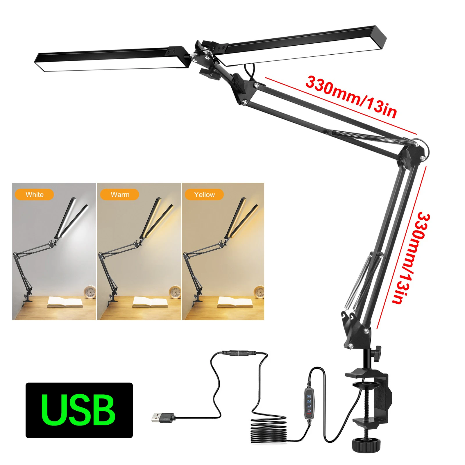 Bostitch Swing Arm Led Desk Lamp Clamp Desk Lamp Led Clamp Adjustable