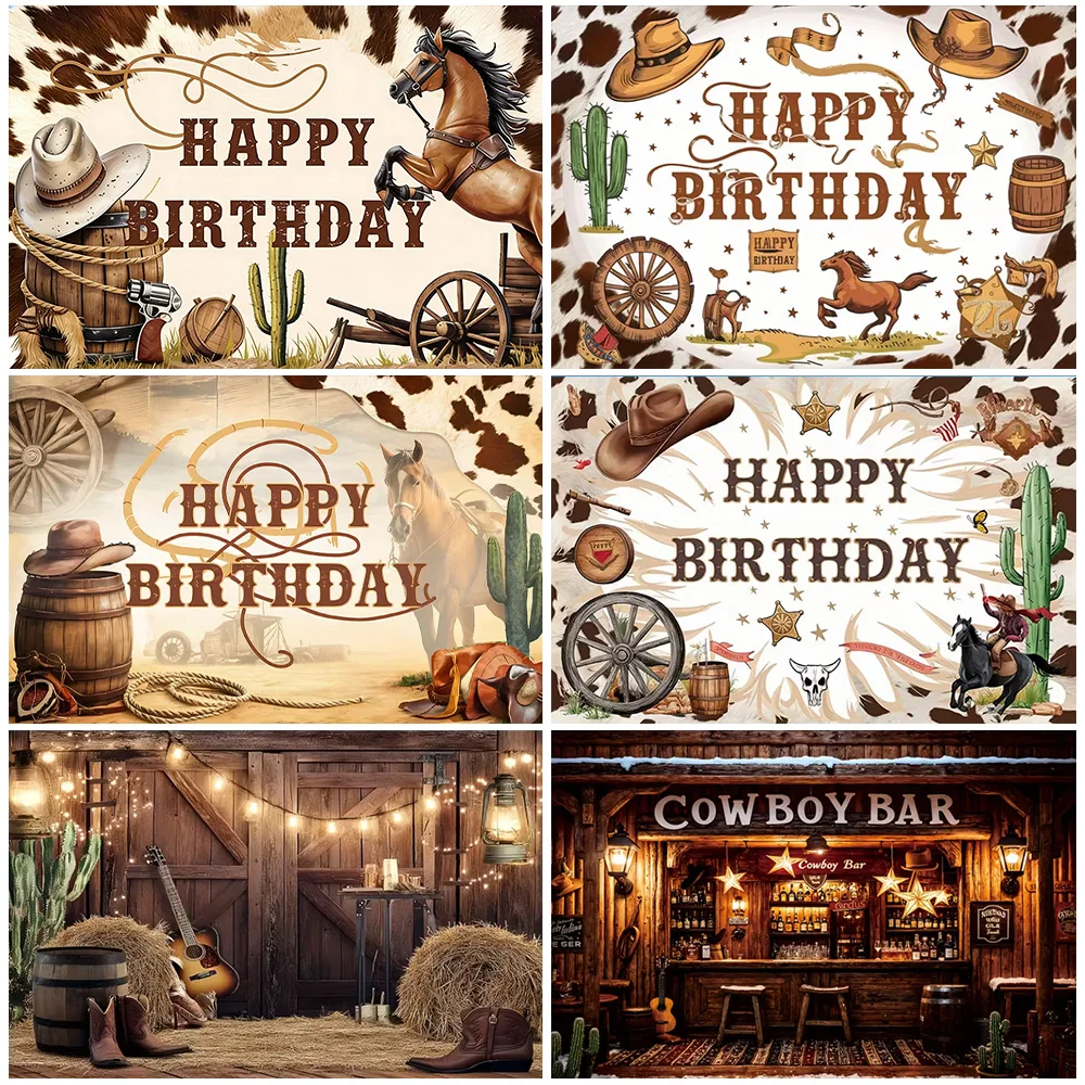 Wild West Cowboy Hintergrund Land Bauernhof Scheune Pferd Junge Geburtstag Party Dekoration Fotografie Hintergrund Prop Baby Dusche Liefert
