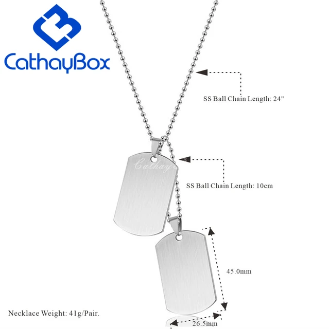 Stainless Steel Military Dog Tags