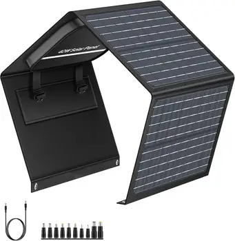 40W Portable Solar Panel Charger with DC USB C Port for Camping Road Trip Hiking Portable Power Station Power Bank Phone Tablet 1