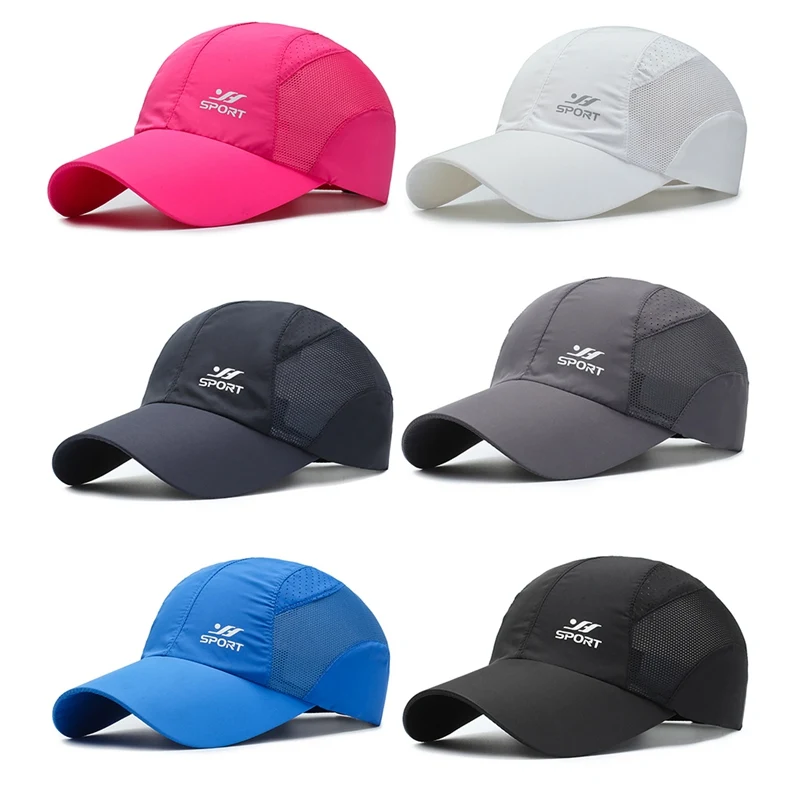 야외 선바이저 모자, 방수 통기성 스포츠 모자, 경량 UPF50 + 초박형 쿨링 야구 러닝 피트니스 모자