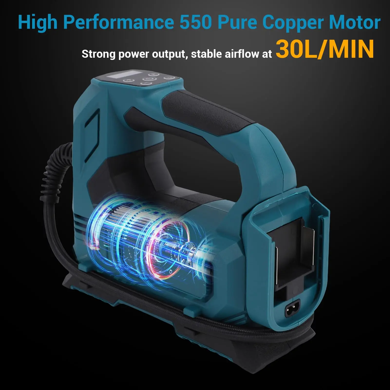 For Makita 18V Battery Portable Cordless Tire Inflator Electric Air Pump Handhel