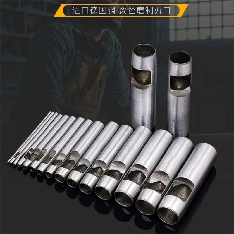 할로우 펀치 세트, 라운드 홀 펀치 수공구 키트, 가죽 공예 시계 밴드, 원단, 플라스틱, 종이, 벨트, 개스킷 샤프용 스틸 다이