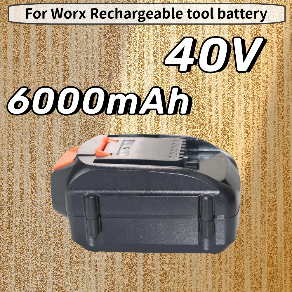 

Replacement for 6000mAh 40V Max Lithium Battery for 180, WG280, WG380, Compatible with Worx Cordless 40-Volt Tools