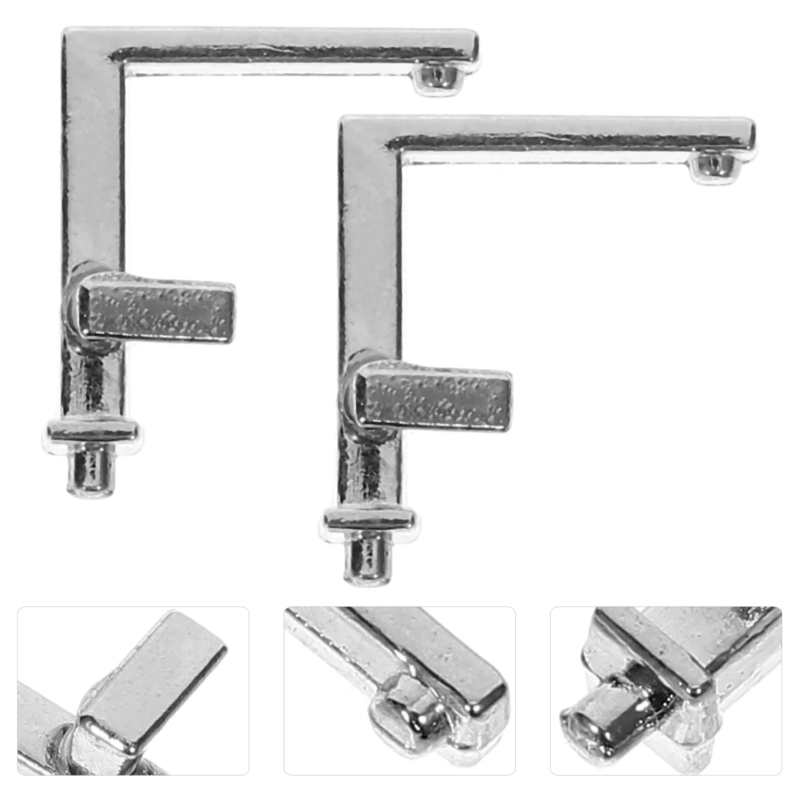 

2pcs Dollhouse Accessories Mini House Decorations Mini Faucet Mini Sink Tap Accessory