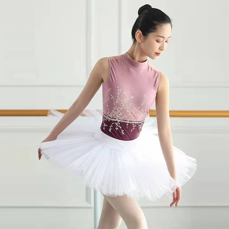 Professional Ballet Performance Tutu Skirt Adult Ballerina Swan Lake Dance  Hard Mesh White Black Tutus With Briefs Professional