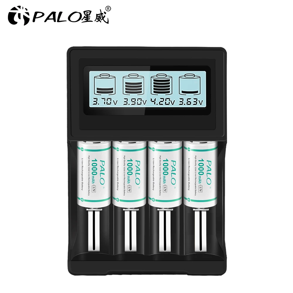 18350 battery 1000mAh 3.7V Rechargeable Li-ion flashlight battery 3.7V battery charger For 18350 16350 18650 14500 21700 battery — view 4