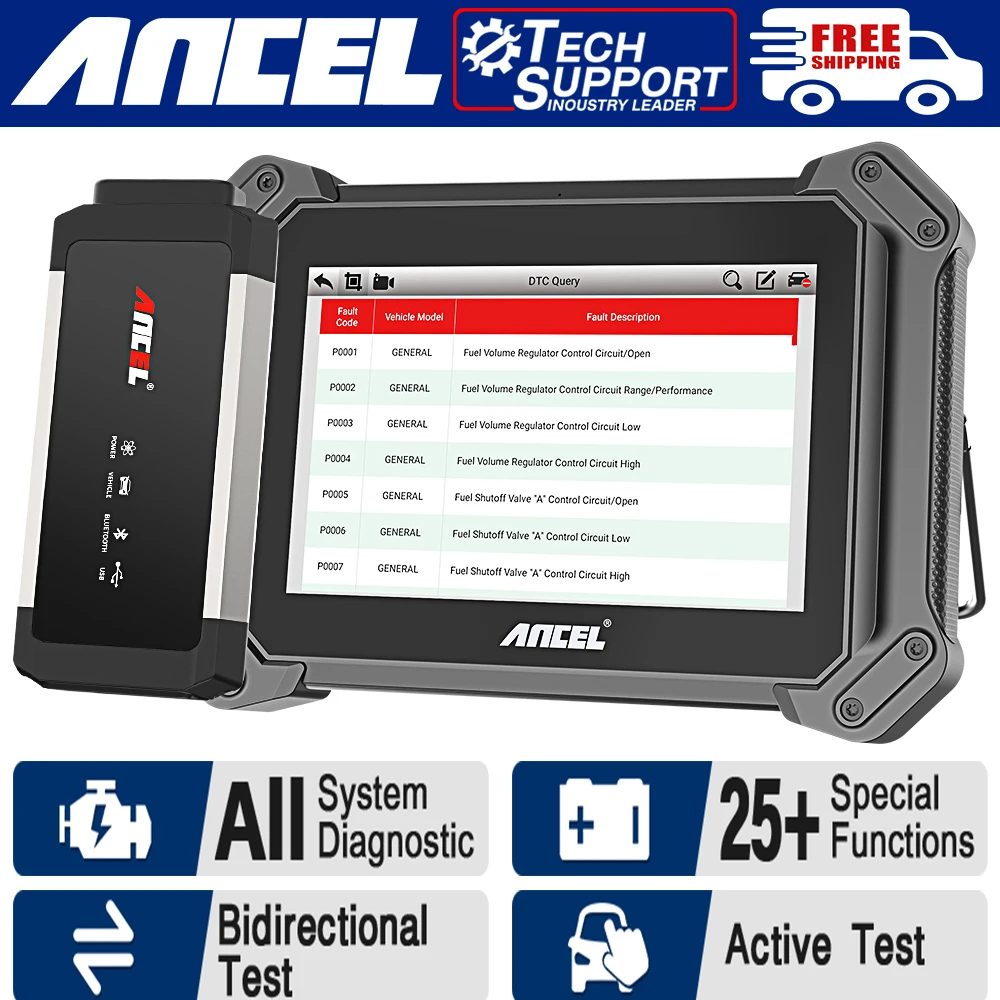 ANCEL V6 PRO OBD2 Scanner Automotivo Car Diagnostic Tool OBDII Code Reader OBD 2 Scanner Active