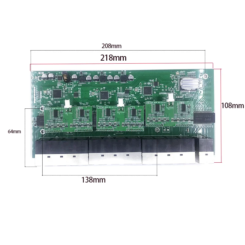업링크 NVR 포트 스위치 모듈, 24 포트, 10/100M POE, 48V(300W-400W), 802.3AT/AF 스위치, 2 1000M