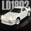 1/18 Scale Drifting High Speed Car RX7 RWD LDRC LD1802 Remote Control Racing Vehicles Gyroscope Lights RTR Toy Gift 1