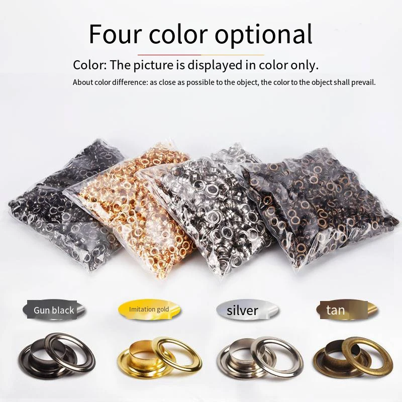 5000Sets Grommet Metal Eyelets Accessories Diy Craft Banner Clothing Clip Tarpaulin Curtains Shoes Bag Eyelets With Washer eyelet grommet ring eyelet grommet ring kit grommet eyelet kit screw back eyelets metal eyelet buttons