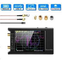 New Updated NanoVNA-H4 4inch Vector Network Analyzer 10k-1.5GHz HF VHF UHF Antenna Analyzer Version 4.3 with SD Card Slot 1