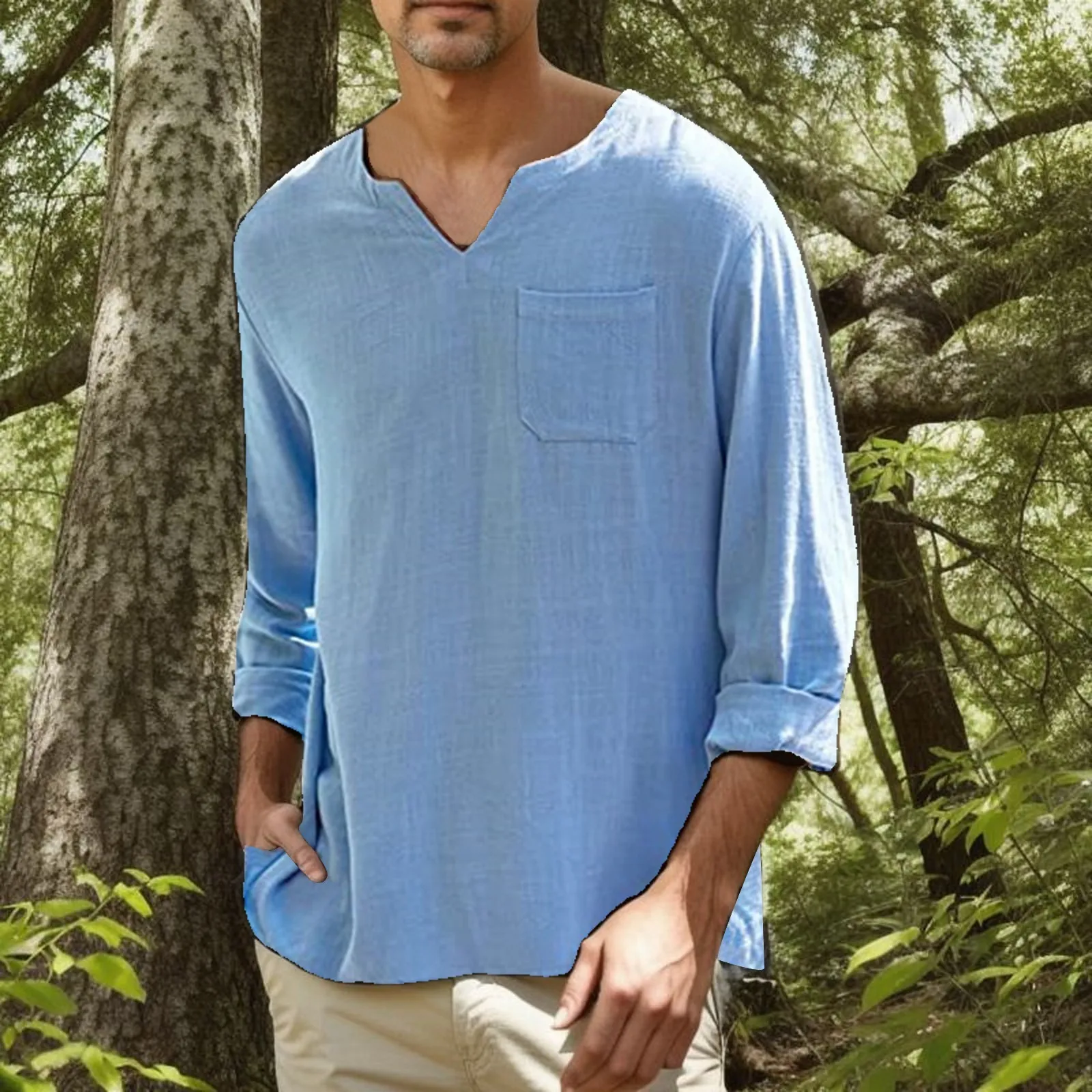 

Mens V Neck Shirts Long Sleeve Casual Stylish Beach Vacation T Shirt Summer Tops Patchwork Chic club Evening party dress