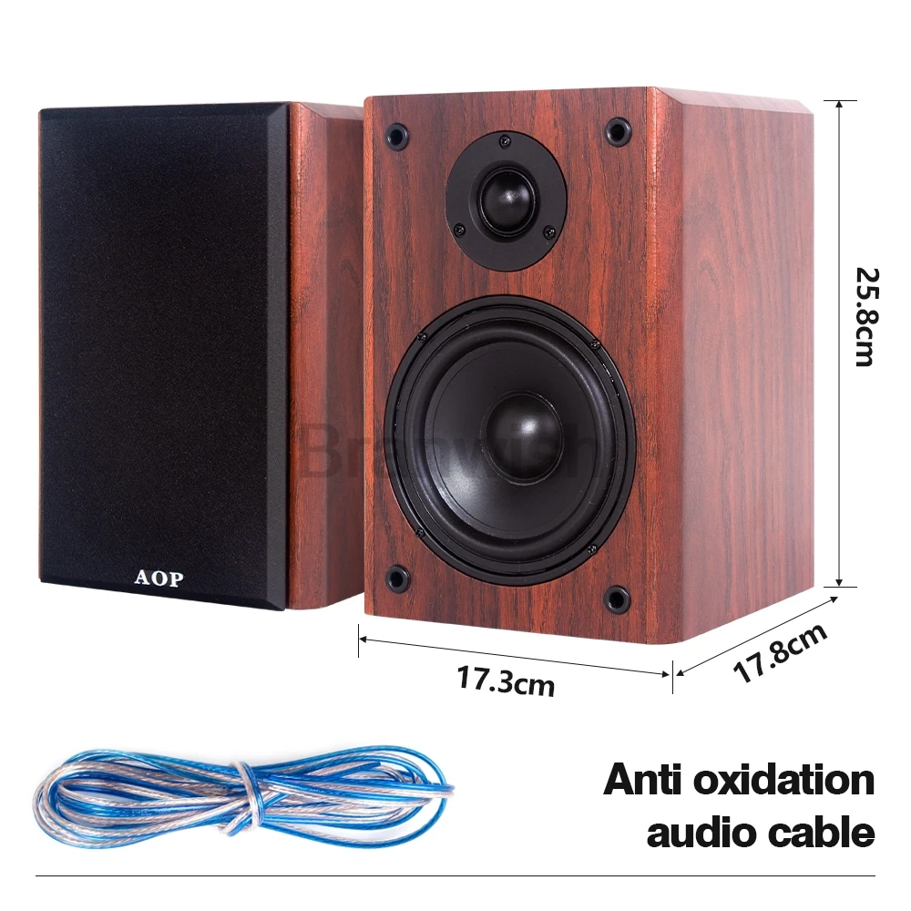100W 5.25 Inch Home High-power Bookshelf Passive Desktop Monitor Wall-mounted Surround Sound Hi-fi Speaker