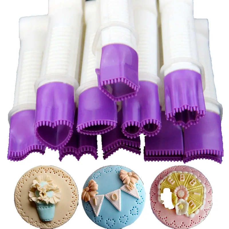 10PCS Serrated Pincher Flower Lace Edge Clip Fondant Biscuit