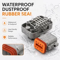 DT13 Series  Waterproof  Automotive PCB Right-Angle Header Connector 2/3/4/6/8/12Pin Male/Female Kit for Car Truck Bus Marine 2