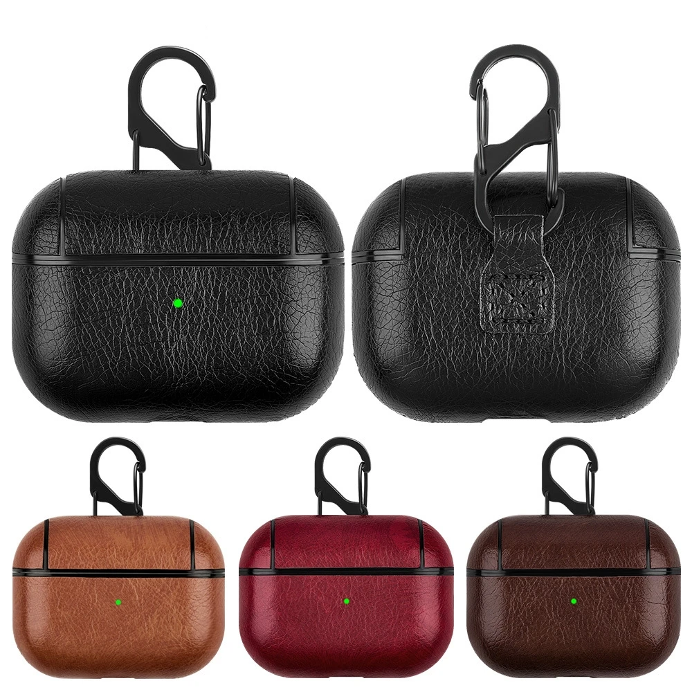 LeatherCaseLuxuryRetroLeatherProtectiveCaseCoverForAirPodsPro