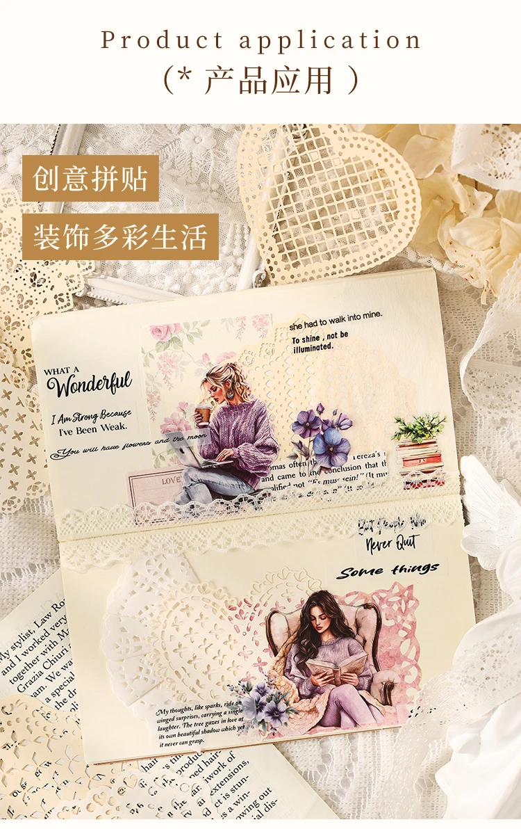 10 Stück Vintage Spitze Hohlmaterial Papier Schmetterling Bastelpapier Junk Journal Planer Dekorative DIY Scrapbooking Material Pack – Detail 9