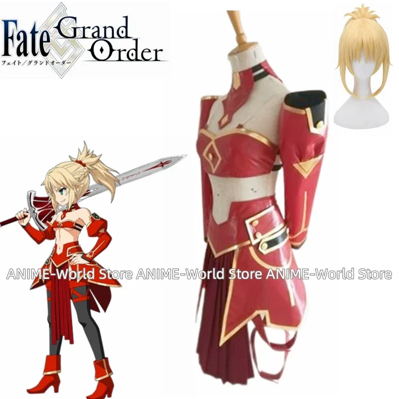 

Fate Grand заказ костюм Fate Apocrypha саблей Красного мордреда Косплей Костюм ПУ Хэллоуин индивидуальный парик любого размера