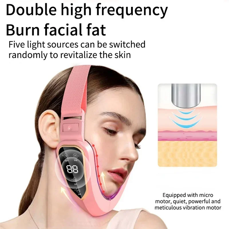 V-Face LED Photon Therapy Facial Slimming Vibration Massager Facial Lifting Device Facial Heated Double Chin Vibration Massager