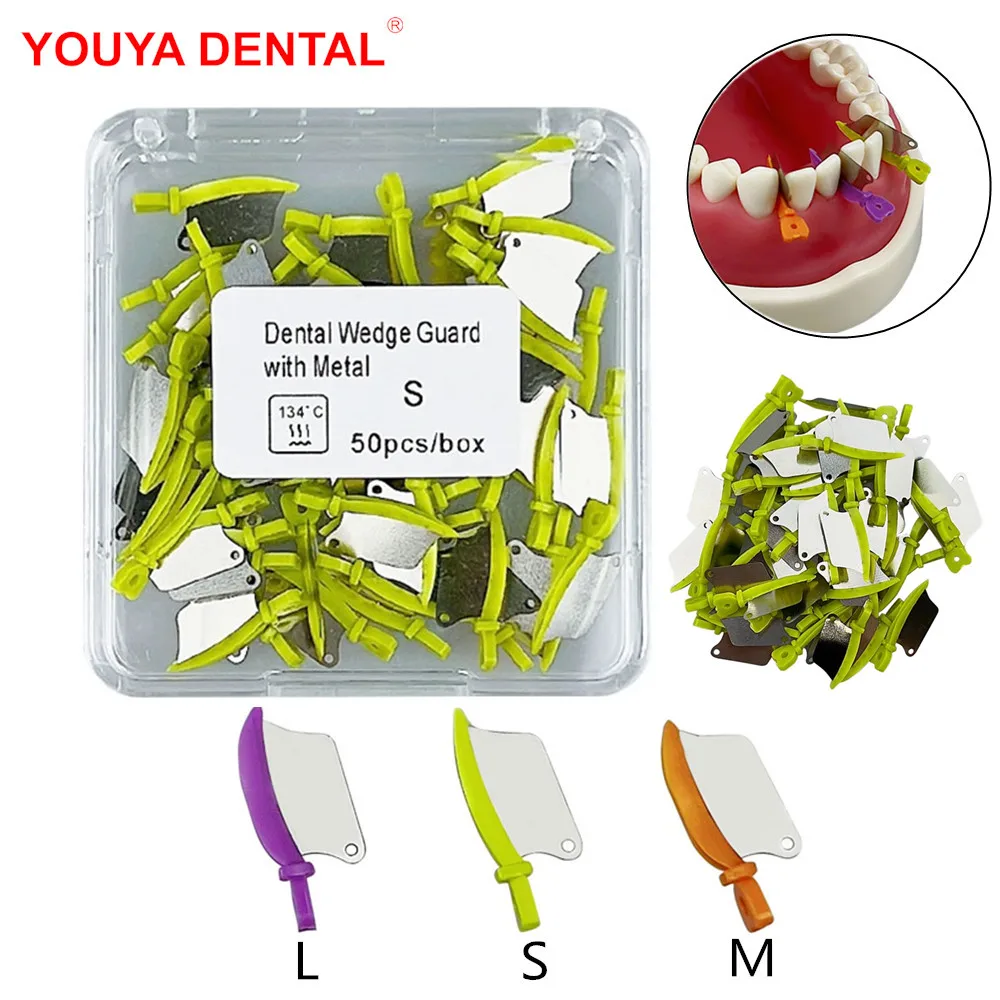 50Pcs Dental Wedges Knife Prime Teeth Interproximal Wedge Dentistry Plastic Dental Wedge Guard