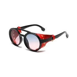 Steampunk Vintage Round Sunglasses - Punk Style UV400 Shades (C6)