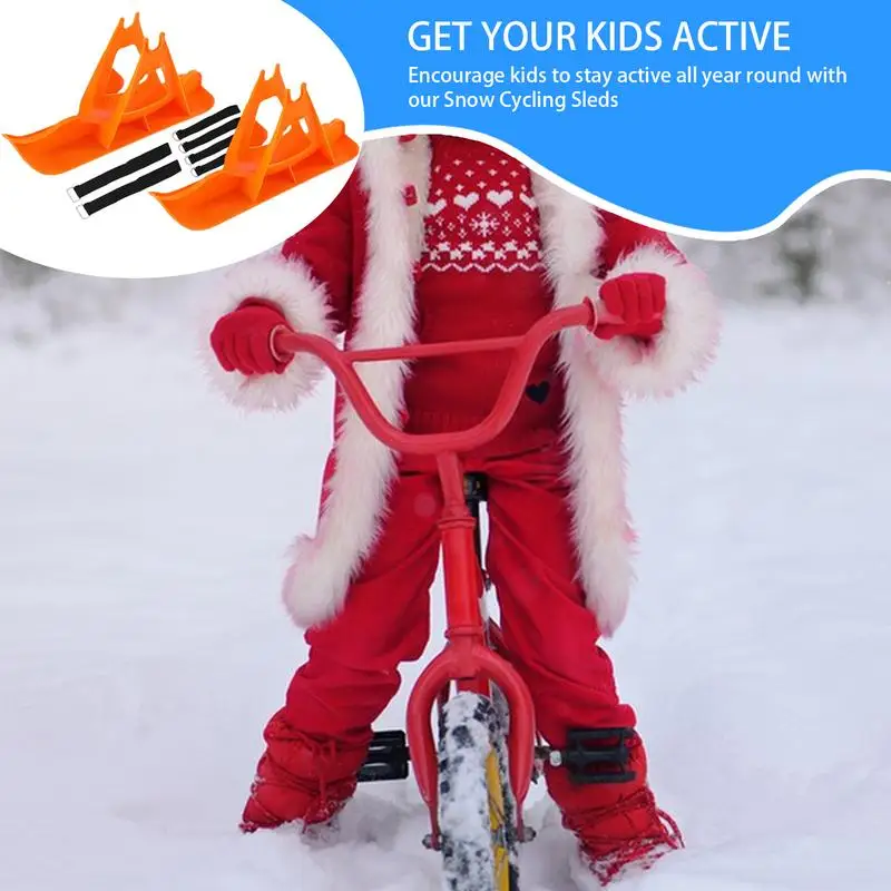 Snow Cycling Sleds Snow Sledge Ski Board Funny Sledge Board Sturdy Kids Scooter Portable Cycling Snowboard For