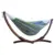 Cotton Hammock with Solid Pine Arc Stand - Blue 102 Hammock with stand Hammock Camping cot Camping bed Hammock Camping bed Hammo 7