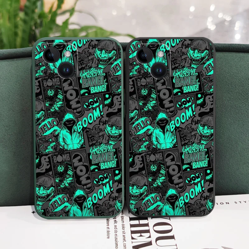 iPhone Case Phone Case Phone Protector Cover Blackened Clown For iPhone 16 16E 15 14 13 12 11 X XR XS SE2 SE 8 7 6 6S Plus Pro Max Mini Silicone