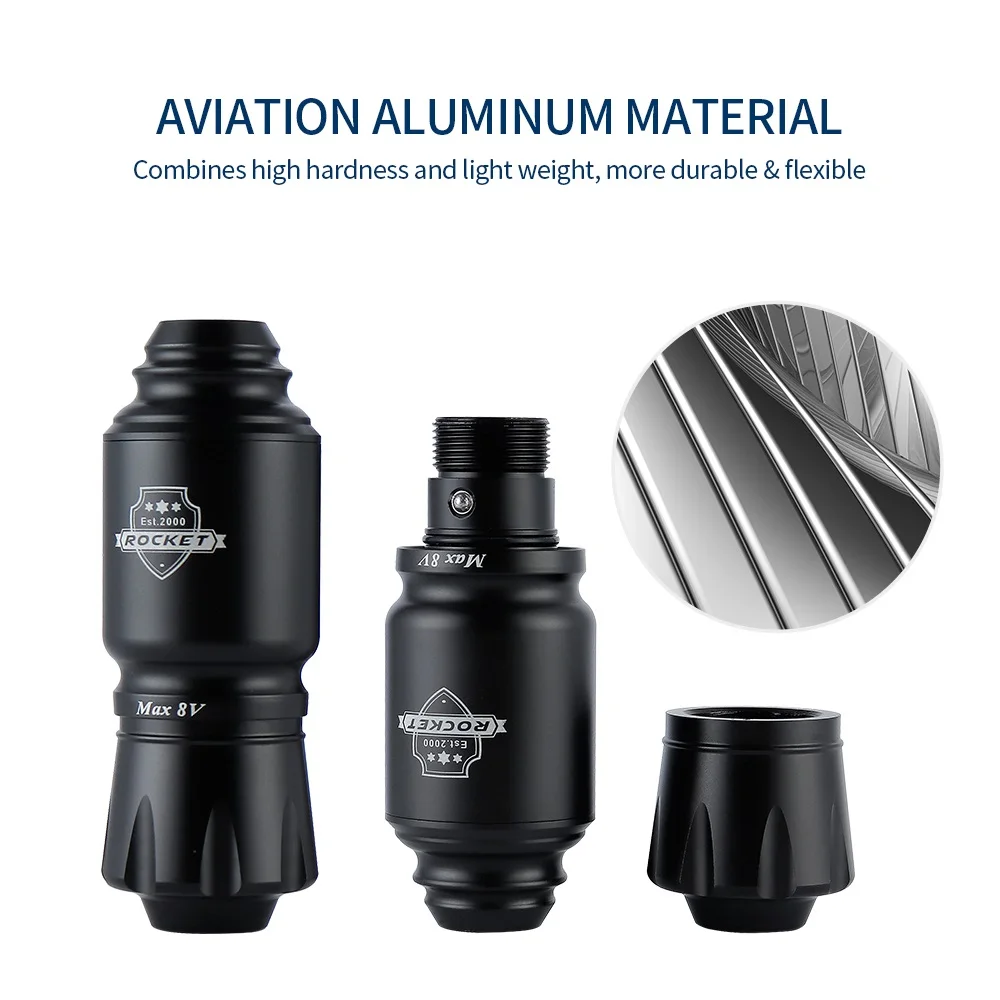 9000RPM Mini Rocket Tattoo Pen RCA Connector Short Rotary Tattoo Pen Cartridge Machine Professional Body Tattoo Permanent Makeup