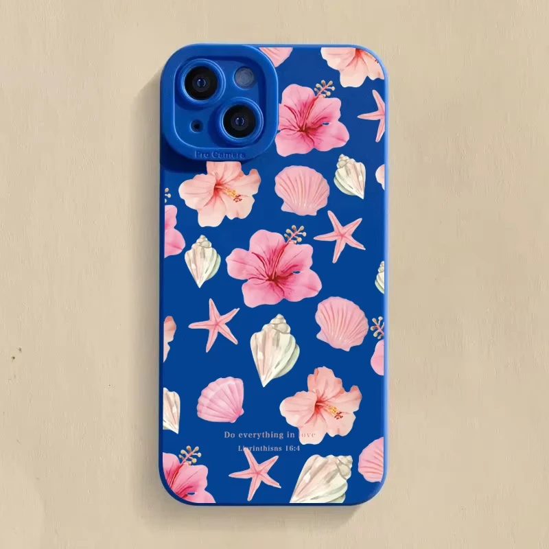 Floral Lily Butterfly Pattern Soft Phone Case