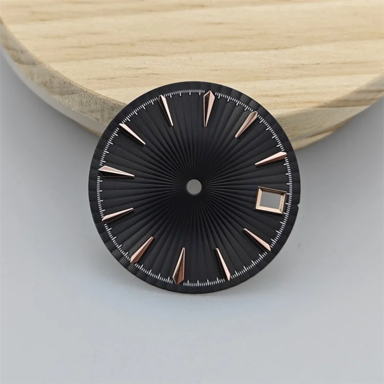 Radial Pattern 29mm Watch Dial with Single Date for Men's and Women's Watches