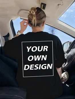 On Clearance Sale Personalized Custom Summer Loose T-Shirts Womens Casual All-Match Y2K Short Sleeve Simple Soft Comfy Clothing 1