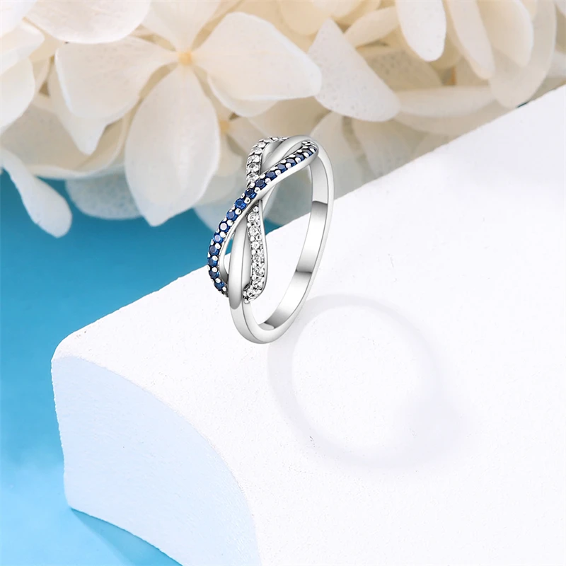 925 Sterling Silver Rings For Women Romantic Pink Heart Shaped Zircon Snowflake Rings Fine Engagement Wedding Jewelry silver heart ring silver rings silver ring wedding rings