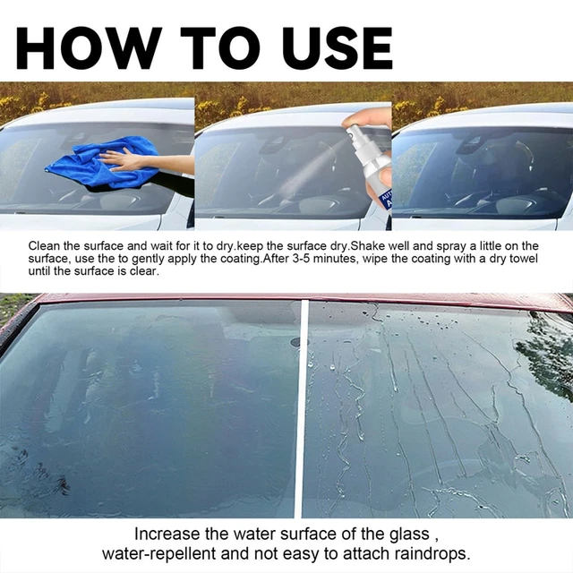 Car Glass Anti-Rain Spray Auto Water repellent Coating Agent Waterproof  Rainproof Anti-fog Glass Cleaner Auto Windshield Clear - AliExpress