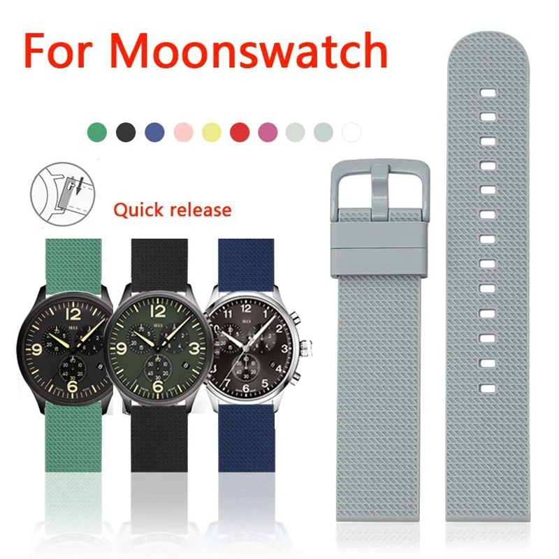 Cinturino In Silicone Per Omega X Swatch Joint Moonswatch 20Mm 22Mm Uomo Donna Cinturino Sportivo A Sgancio Rapido Per Samsung Galaxy Watch 5 4