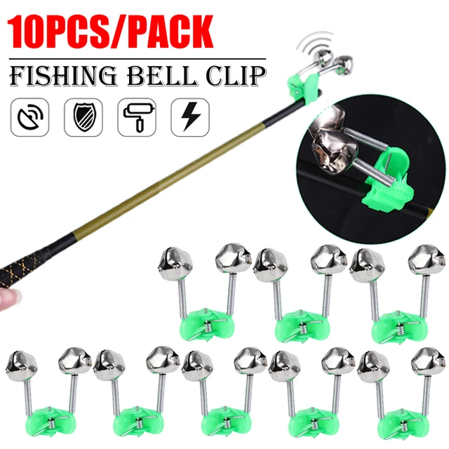5/10Pcs Rod Tip Clamp Fishing Pole Fish Bite Lure Alarm Alert Twin Bell  Clip Fishing Bell Fishing Bite Alarms Accessory - AliExpress