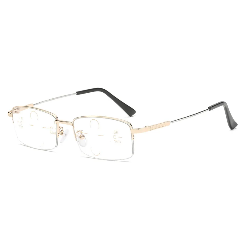 Color Changing Presbyopia Glasses  Men's Automatic Zoom Anti Blue Light Far and Near Reading Glasses 6