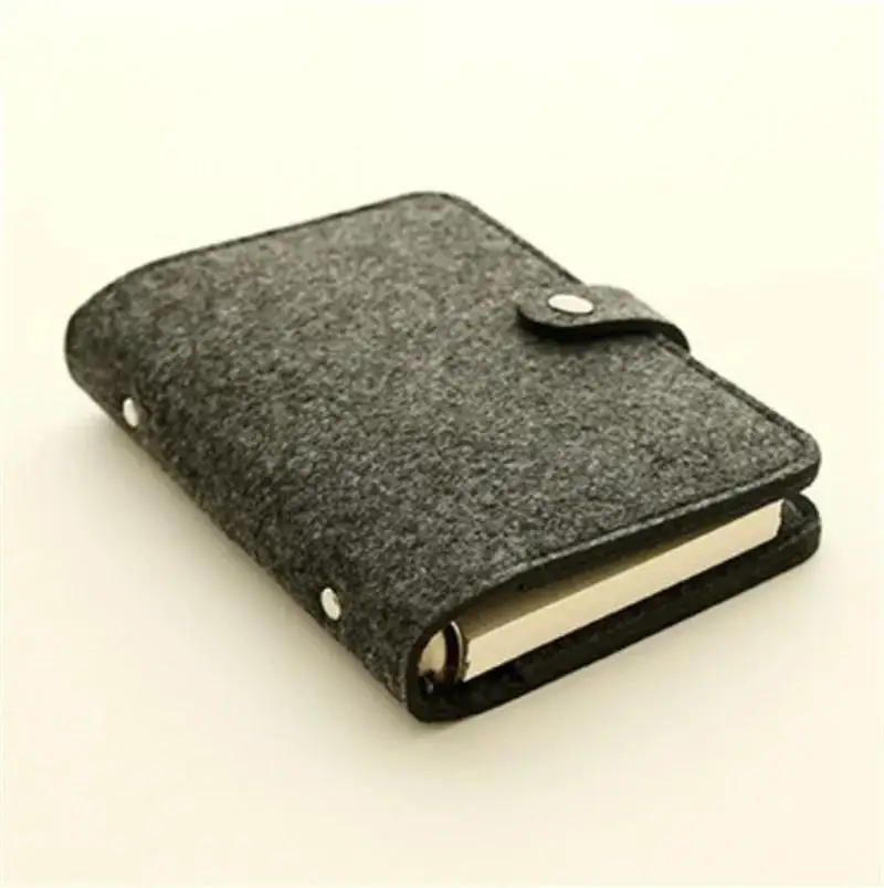 Popular A5 A6 Felt Shell Fabric Notebook Paper Planner Inner Page Ring Binder Stationery Gift Traveler Journal Loose Leaf New 3
