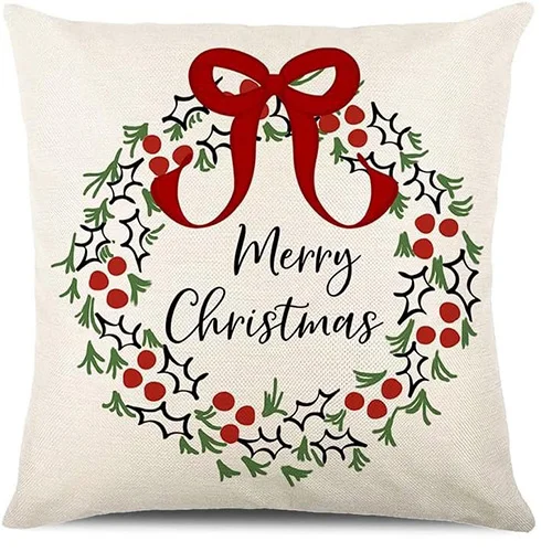 Christmas Magic: Merry Christmas, Joy to the World, Let it Snow, Meet Me under the Mistletoe Pillow Covers New Year decoration