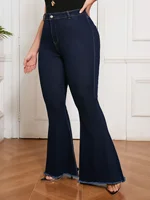 Plus Size Curvy High Waist Flare Jeans
