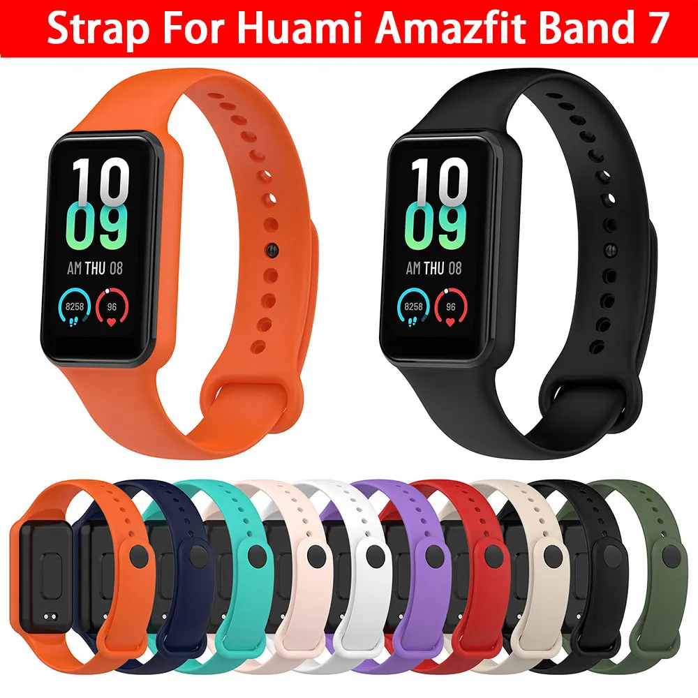 

Watch Strap For Huami Amazfit Band7 Band 7 Silicone Sport Wrist Band Bracelet Breathable Smartwatch Watchband Accessories