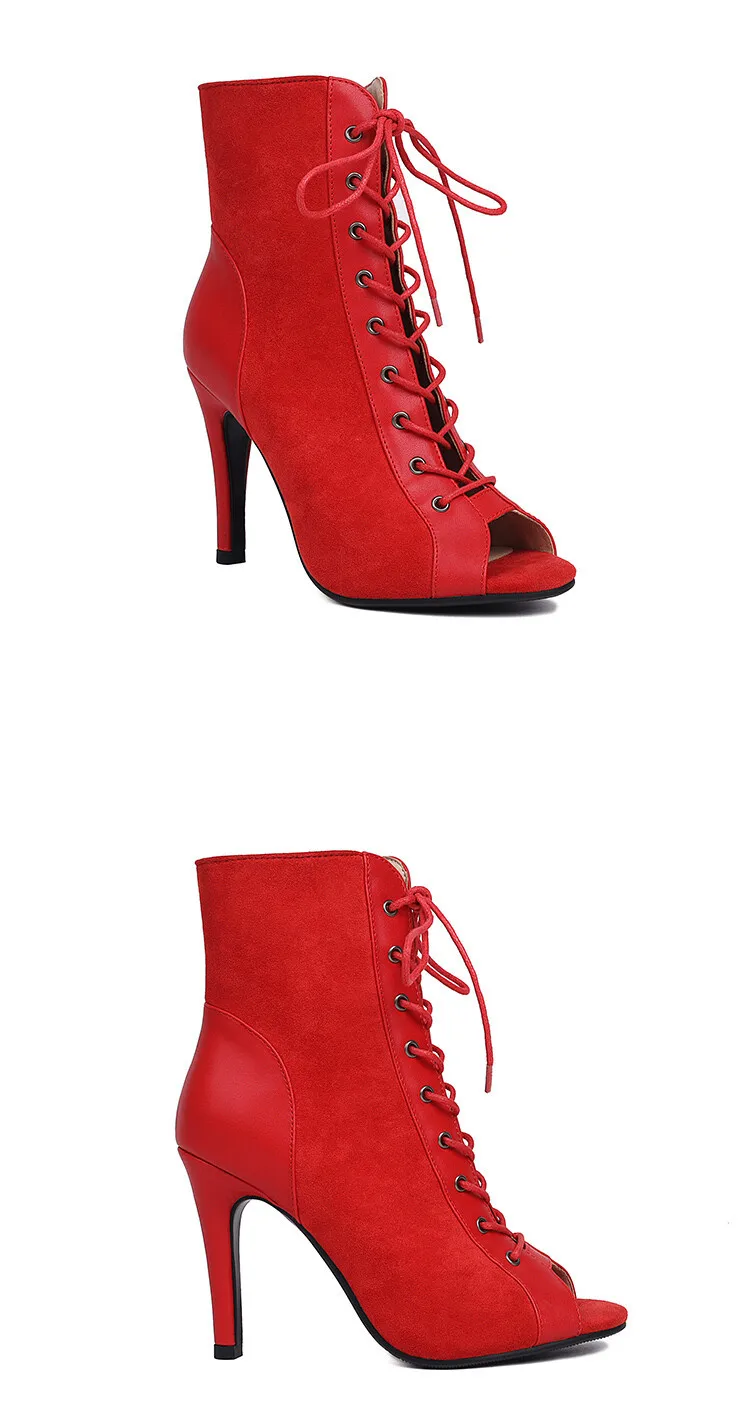 Latin Dance Heels Shoes for Women Party Boots High Heels Black Sandals Sexy Brand New Latin for Ballroom Jazz Stilettos Boots