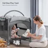 4 in 1 Baby Bassinet, Pack and Play, Bedside Crib Sleeper, Diaper Changer - Comes with Mattress, Mosquito Net，Bottom Storage 3